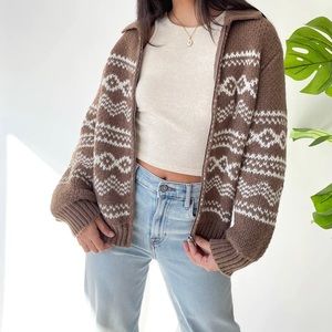 Grey Bandit Cozy Me Up Zip Up Sweater Size Medium NWT